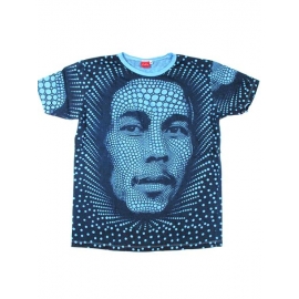 T-shirt uomo Bob Marley - Celeste